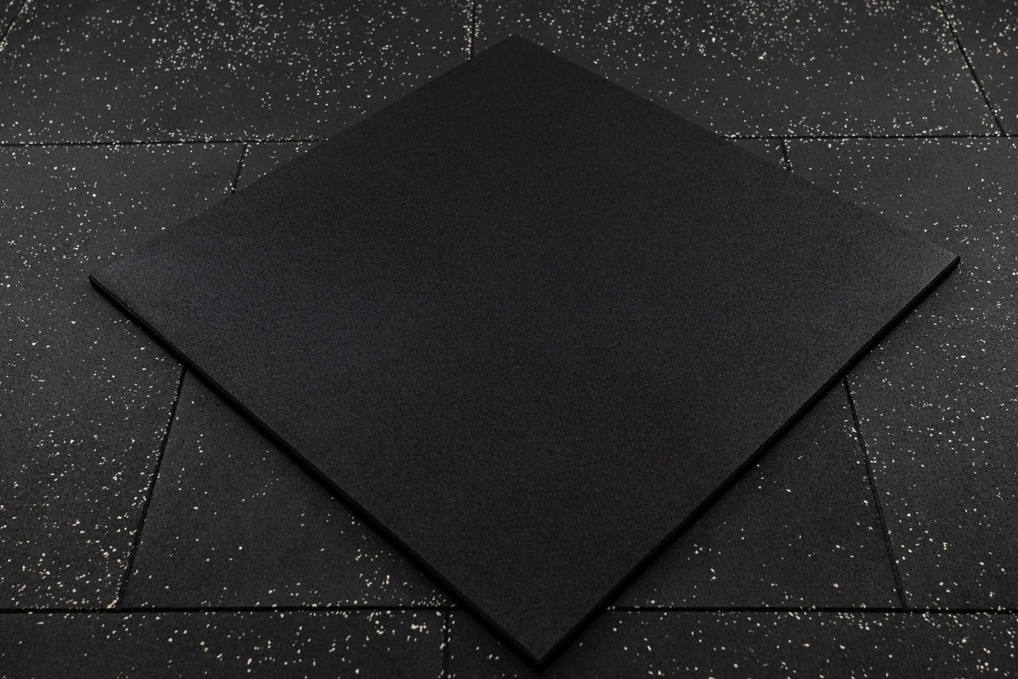 Gym Rubber Mat SQMIZE® GRMB100, 15 - 25 mm schwarz pur (10 Stk.)