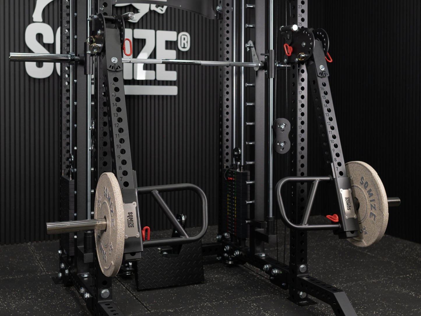 Power Gym Swivel Jammer Arms SQMIZE® PREMIUM BISON SQ-S955-LEQ