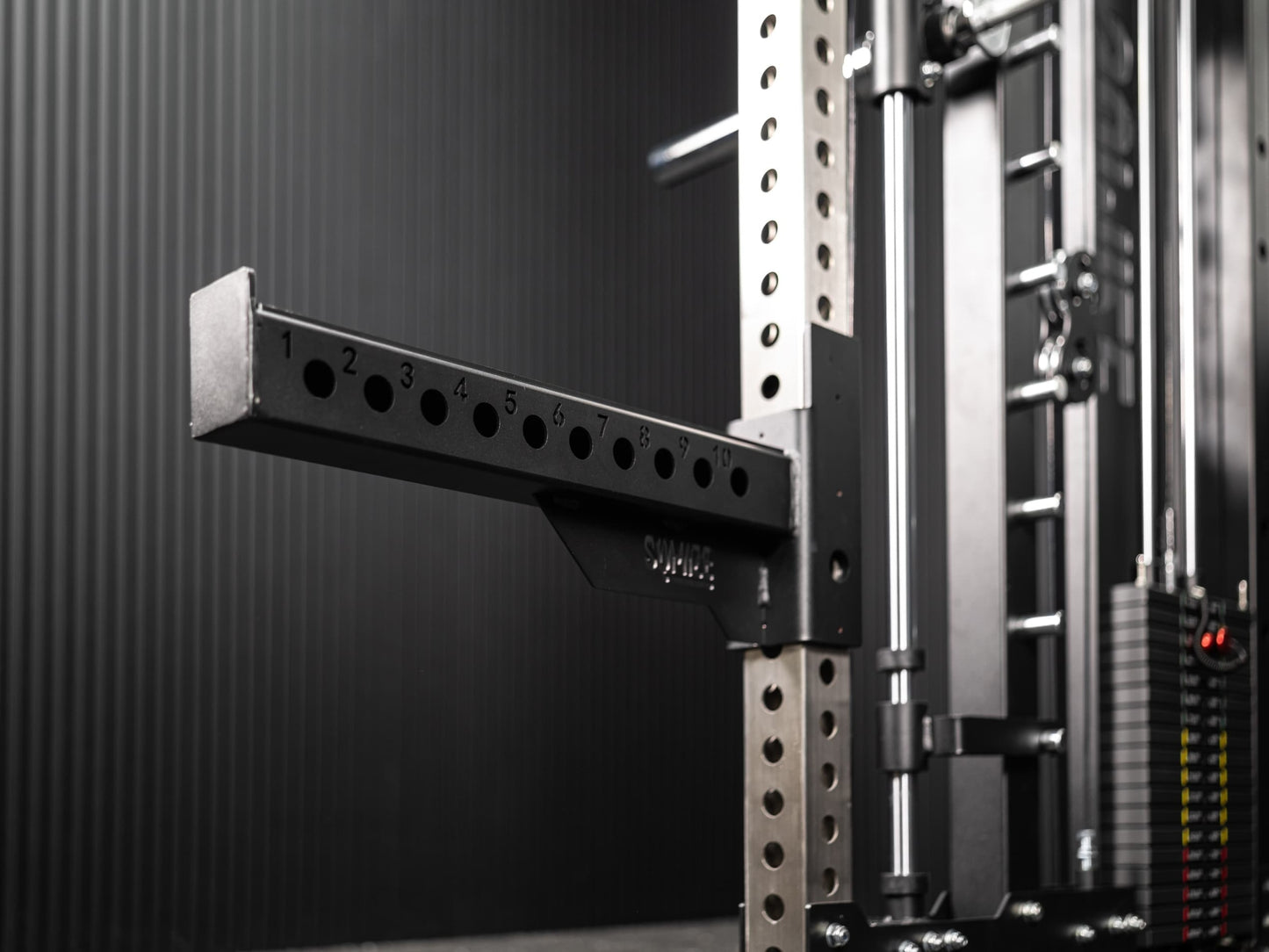 Tri-Power Gym SQMIZE® PREMIUM BISON SQ-S981-90, Kabelzugstation, Multipresse & Half Rack, Höhe 226 cm